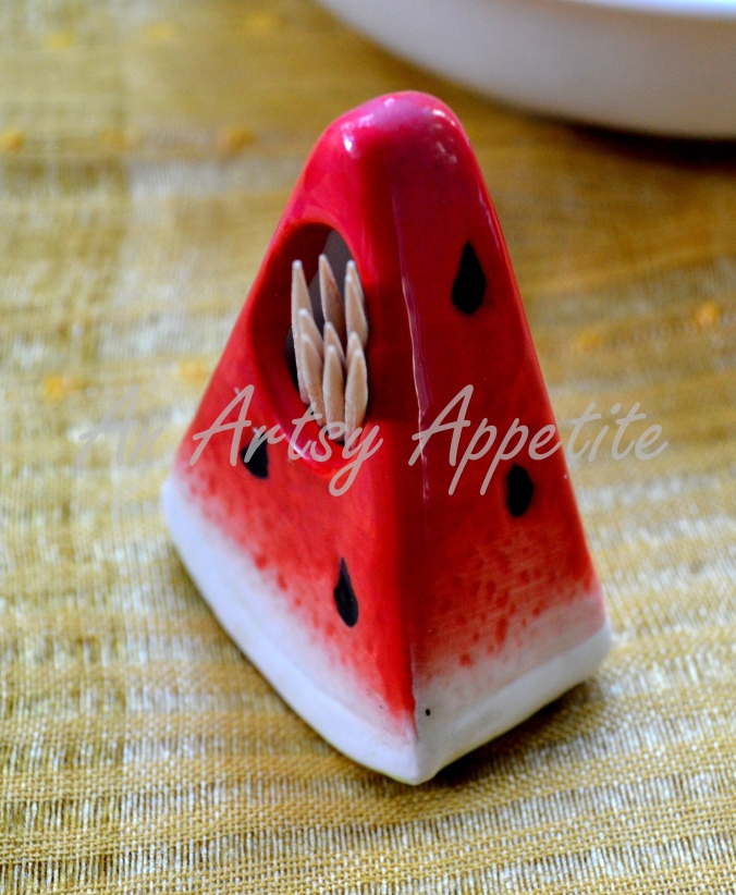 Watermelon toothpick holder